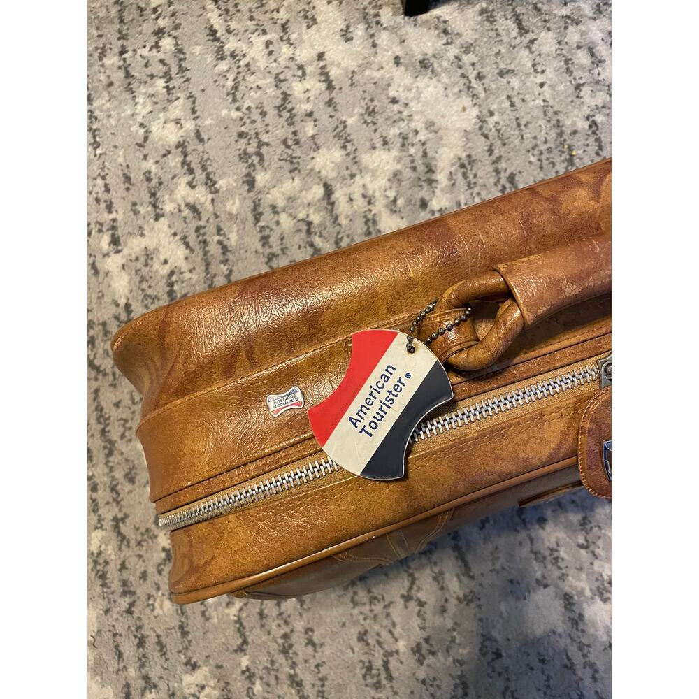 Vintage 1975 American Tourister Brown Suitcase 23" Retro Luggage - Picture 7 of 7